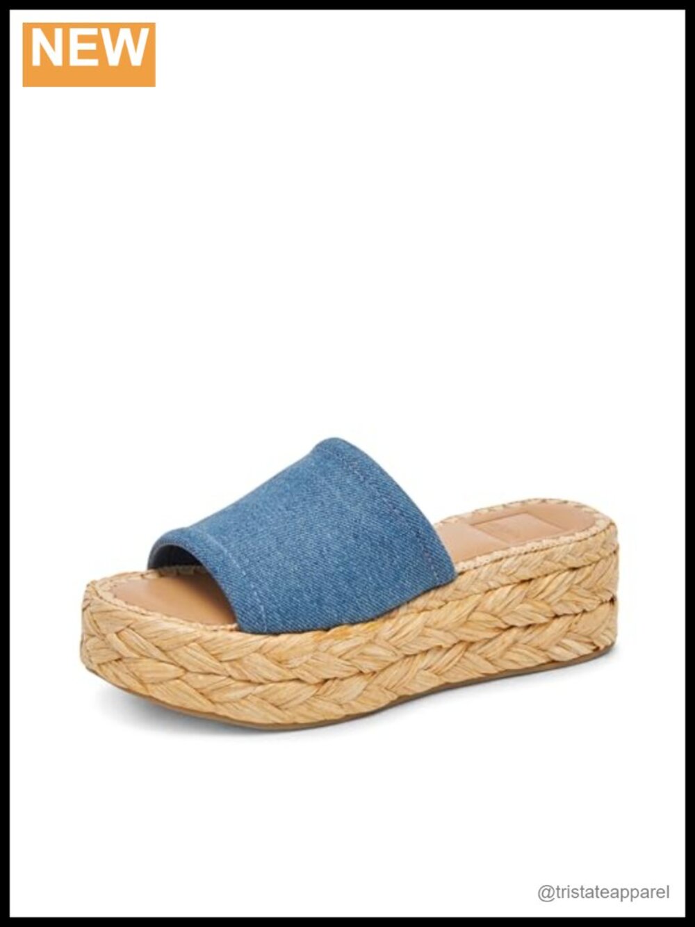 Chavi Platform Slide Sandal One Band Slip On Denim Casual Wear